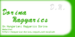 dorina magyarics business card